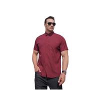Men T-Shirt Mens Short Sleeve Mens Fashion T-Shirt Mens Plaid T-Shirt Mens Knitwear Mens Business Casual T-Shirt Mens Solid Color T-Shirt F-Wine Red 6XL