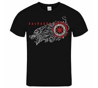 Men T-Shirt of The Gods Nordic Compass Odin Wotan Fenris Wolf