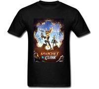 Men T Shirt Ratchet and Clank Design Causal s Funny t-Shirt Novelty Tshirt Black
