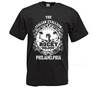 Men T Shirt Rocky Balboa Italian Stallion Movie Rare Sizes Black