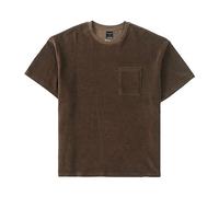 Men T-Shirt Simplicity Solid Color Men Casual Shirt Loose Comfortable Men Basic T-Shirt Summer Corduroy Short Sleeve T-Shirt Sport Fitness Men Round Neck T-Shirt H-Coffee M