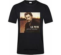 Men T Shirt Tee Shirt Johnny Hallyday D Vintage Homme Men T Shirt Black