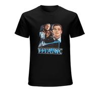 Men t Shirt Vintage 90s Titanic Bootleg Movie T-Shirt Black M