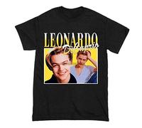 Men T Shirt Vintage Leonardo Dicaprio T-Shirt Tshirt Black