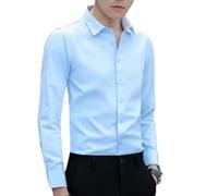 Men T-Shirt Youth Classic Men All-Match Longsleeve T-Shirt Light Comfortable Men Casual Longsleeve Tops Men Fashion Urban Sports Shirt G-Light Blue M