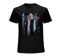 Men T-Shirts Terrifier 2 Casual Cotton Tee Shirt Short Sleeve Horror Movie Art The Clown T Shirt Crew Neck Tops Black XL