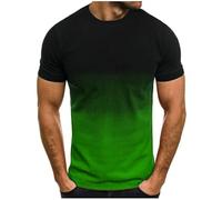 Men T Shirts UK Clearance Gradient 3D Print Tshirt Summer Regular Fit Short Sleeve Tops Lightweight Running Workout T-Shirts Casual Crew Neck Tee Shirts Pullover