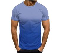 Men T Shirts UK Gradient 3D Print Tshirt Summer Regular Fit Short Sleeve Tops Lightweight Running Workout T-Shirts Casual Crew Neck Tee Shirts Pullover