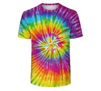 Men T Shirts UK Sale Clearance 3D Print Tshirt Summer Regular Fit Short Sleeve Tops Lightweight Running Workout T-Shirts Linen Shirts Men Mens Long Sleeve Running top Large Sale (Multicolour, M)
