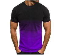 Men T Shirts UK Sale Clearance Gradient 3D Print Tshirt Summer Regular Fit Short Sleeve Tops Lightweight Running Workout T-Shirts Casual Crew Neck Tee Shirts Pullover