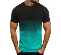 Men T Shirts UK Sale Clearance Gradient 3D Print Tshirt Summer Regular Fit Short Sleeve Tops Lightweight Running Workout T-Shirts Casual Crew Neck Tee Shirts Pullover