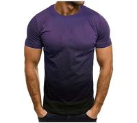 Men T Shirts UK Sale Clearance Gradient 3D Print Tshirt Summer Regular Fit Short Sleeve Tops Lightweight Running Workout T-Shirts Casual Crew Neck Tee Shirts Pullover