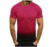Men T Shirts UK Sale Clearance Gradient 3D Print Tshirt Summer Regular Fit Short Sleeve Tops Lightweight Running Workout T-Shirts Casual Crew Neck Tee Shirts Pullover