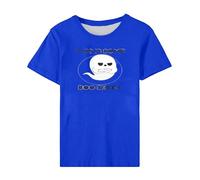 Men T Shirts UK Sale Clearance Halloween Cute Ghost Printed Tshirt Summer Regular Fit Short Sleeve Tops Running Workout T-Shirts Casual Crew Neck Tee Shirts Pullover for Couple