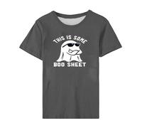 Men T Shirts UK Sale Clearance Halloween Cute Ghost Printed Tshirt Summer Regular Fit Short Sleeve Tops Running Workout T-Shirts Casual Crew Neck Tee Shirts Pullover for Couple