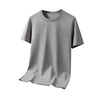 Men T Shirts UK Sale Clearance Solid Color Tshirt Summer Loose Fit Short Sleeve Tops Lightweight Running Workout T-Shirts Casual Crew Neck Tee Shirt Plain Pullover Plus Size M-5XL Khaki
