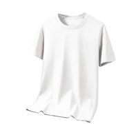 Men T Shirts UK Sale Clearance Solid Color Tshirt Summer Loose Fit Short Sleeve Tops Lightweight Running Workout T-Shirts Casual Crew Neck Tee Shirt Plain Pullover Plus Size M-5XL White