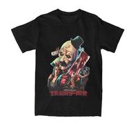 Men Terrifier Blood T Shirts Horror Movies 100% Cotton Clothes Novelty Short Sleeve Crew Neck Tees Pl Size T-Shirt Black L