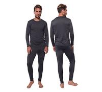 Men Thermal Performance Underwear Set by Outland; Base Layer; Soft Fleece; Warm Long Sleeve Shirt and Long Johns Grey