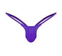 Men Thongs Underwear | Sexy Low Waist G-String Thongs | Slips Bikini Underwear | T-Back Jockstrap Panties Hollow Out Pouch Underpants Briefs Men Erotic Underwear Interest Lingerie for Men Purple