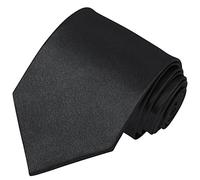 Men Ties Solid Color Neck Tie for Men Wedding Business Formal Neckties (Black)