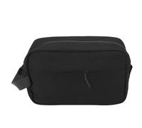 Men Toiletry Bag, Nylon Hanging Organizer, White, 24.5x15x11cm - Spacious Storage, Water Proof Durable Design, Ideal for Travel and Business Trips (Black)