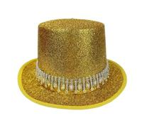 Men Top Hat Shiny Unisex Headwear Rhinestone Magician Accessory | Sparkling Stage Costume Piece Enhancing Theatrical Illusion Presence Masca Outfit
