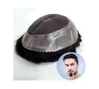 Men Toupee Human Hair Men's Hairpiece Replacement Units Breathable Fine Mono Base Men's Hair Prothesis Men Hair Tropper(6x9)