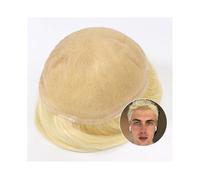 Men Toupee Human Hair Toupee for Men's #613 Blonde Straight Hair System Units Breathable Full Lace Men's Hairpiece Men Hair Tropper