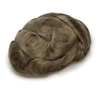 Men Toupee Natural Swiss Lace Wig Double Knots Human Hair System Invisible Men's Capillary Prosthesis Unit 6 inches 8x10#free#110#20#