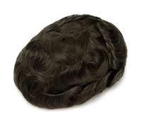 Men Toupee Natural Swiss Lace Wig Double Knots Human Hair System Invisible Men's Capillary Prosthesis Unit 6 inches 7x9#free#100#5#