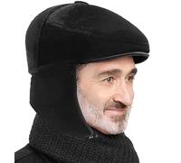 Men Trapper Hat Trooper Hat Winter Bomber Hat Beret Hat with Earflaps Aviator Winter Cap Russian Ushanka Hat Men Baker Hat Hunting Hat Winter Warm Cap Thermal Hiking Ski Hat Trooper Hat for Outing