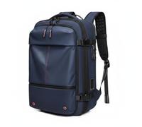Men Travel Carrier Compression Backpack Laptop Bag Travel Pack With Separation And Three Compartment Layout Suitable for office use road trips, Blue, Blue, 19 Inch
