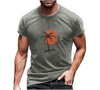 Men Tropical Holiday Tops Sale Clearance UK,Man Hawaiian T Shirt Short Sleeve T-Shirts Summer Beach Tees Crewneck Top Casual Slim Fit Blouse Workout Tshirts Gym Shirts Lightweight Comfy Sweatshirt