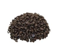 Men Tropper Brown Kinky Curly Wig for Men's Lace Top
