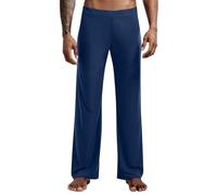 Men Trousers, Lounge Pants Mens, Men's Lightweight Pants Breathable Soft Comfortable Stretch Yoga Sleepwear Drawstring Waist Elastic Cuff Home Wear