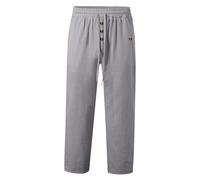 Men Trousers - Mens Trousers Casual Smart Men's Spring And Autumn Beach Pants Solid Color Cott On And Linen Loose Drawstring Button Casual Pants Men