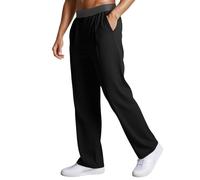 Men Trousers, Walking Trousers for Men Uk, Men's Casual Pants Comfortable Stretch Knit Pants With Elastic Waistband For Daily Wear Home Outdoor Walking Straight Leg Design