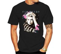 Men Tshirt Kim Wilde 80s Retro Faded Vintage 1980s Pop of America T Shirt Printed T-Shirt tees top Black