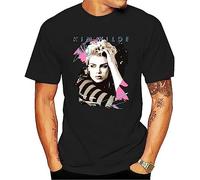Men Tshirt Kim Wilde 80s Retro Faded Vintage 1980s Pop of America T Shirt Printed T-Shirt tees top Black
