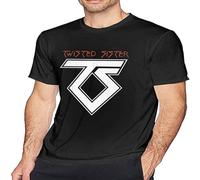 Men Twisted Sister Band Old School Rock Adult Regular Fit Casual Short T Shirt tee Black