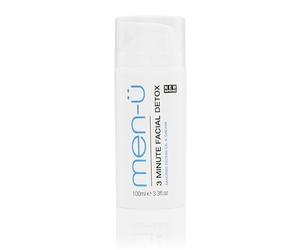 men-u 3 MINUTE D-TOX 100ml Ultra concentrate Vegan face mask for men, up to 40 apps, Effective in 3 MINS. Kaolin clay mens face mask w/Witch Hazel. Clay mask removes excess oil & impurities 100ml