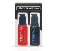 men-ü SHOWER GEL DUO, gifts for men - Ultra concentrate body wash men gift sets. 1x Black Pepper & Bergamot 100ml and 1x Citrus & Mint shower gel 100ml. Mens toiletries set with Vegan Shower gel.
