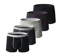 Men Ultra-Absorbent Incontinence Boxer Briefs, Absorbent Underwear Briefs Washable Comfortable Leak-Proof Reusable Boxer (5pcs-d,3XL)