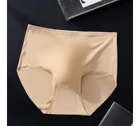 Men Ultra Thin Seamless Ice Silk Briefs 3d Bulge Pouch High Elastic Waistband Solid Color Underwear For Summer Plus Size Nude(XL Nude)