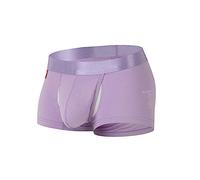 Men Underwear Boxer Brief with Hammock Pouch for Men Modest Jock Strap Athletic Supporters Male Boxer Brief Underwear Trendy Bulge Enhancement Workout Trunks Lightweight Boxer Briefs Purple
