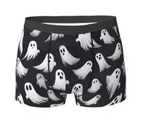 Men Underwear Cute White Ghost Halloween Pattern 1 Underwear Trunks Classic Boxer Briefs Breathable Mens Boxers For All Day Wear The Best Gift For My Husband M