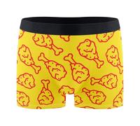 Men Underwear Doodle Fried Chicken Yellow Men'S Boxer Shorts Daily Underwear Trunks Classic Boxer Briefs For All Day Wear All Occasions The Best Gift XXL