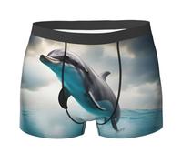 Men Underwear Funny Dolphin Looking At You Mens Boxers Soft Underwear Trunks Breathable Men'S Boxer Shorts All Day Wear For Boy For My Husband S