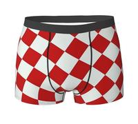 Men Underwear Lattice Grid Pink Romance Boxer Briefs Classic Mens Boxers Daily Mens Boxers Shorts For The Best Gift All Occasions All Day Wear XL